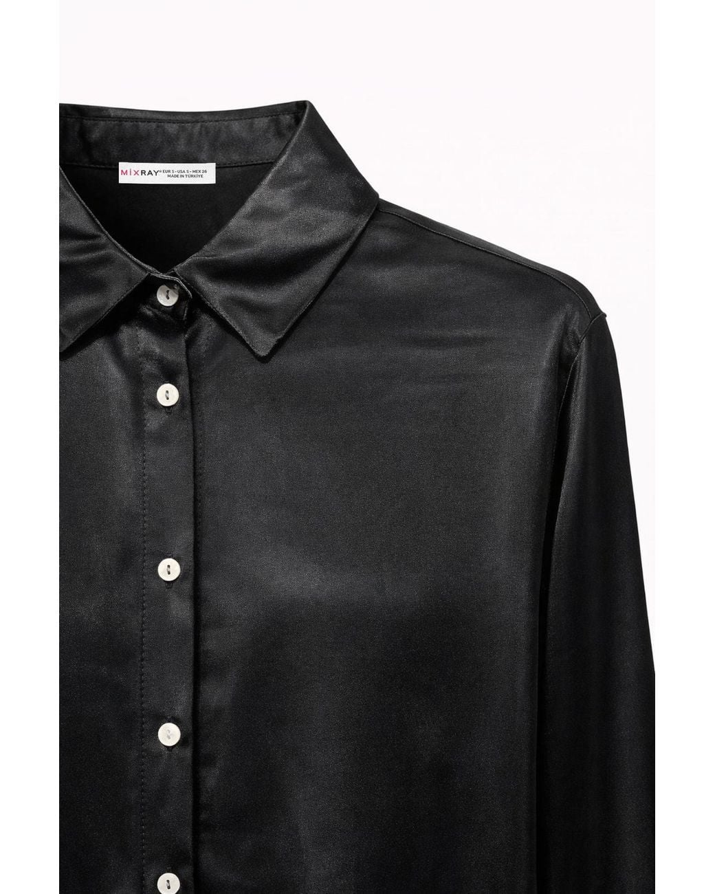 MixRay Black Viscose- Shirt