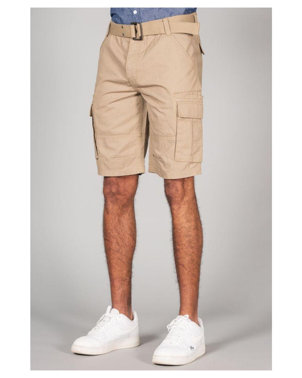 Tokyo Laundry Stone Cotton Cargo Shorts in Natural for Men Lyst UK