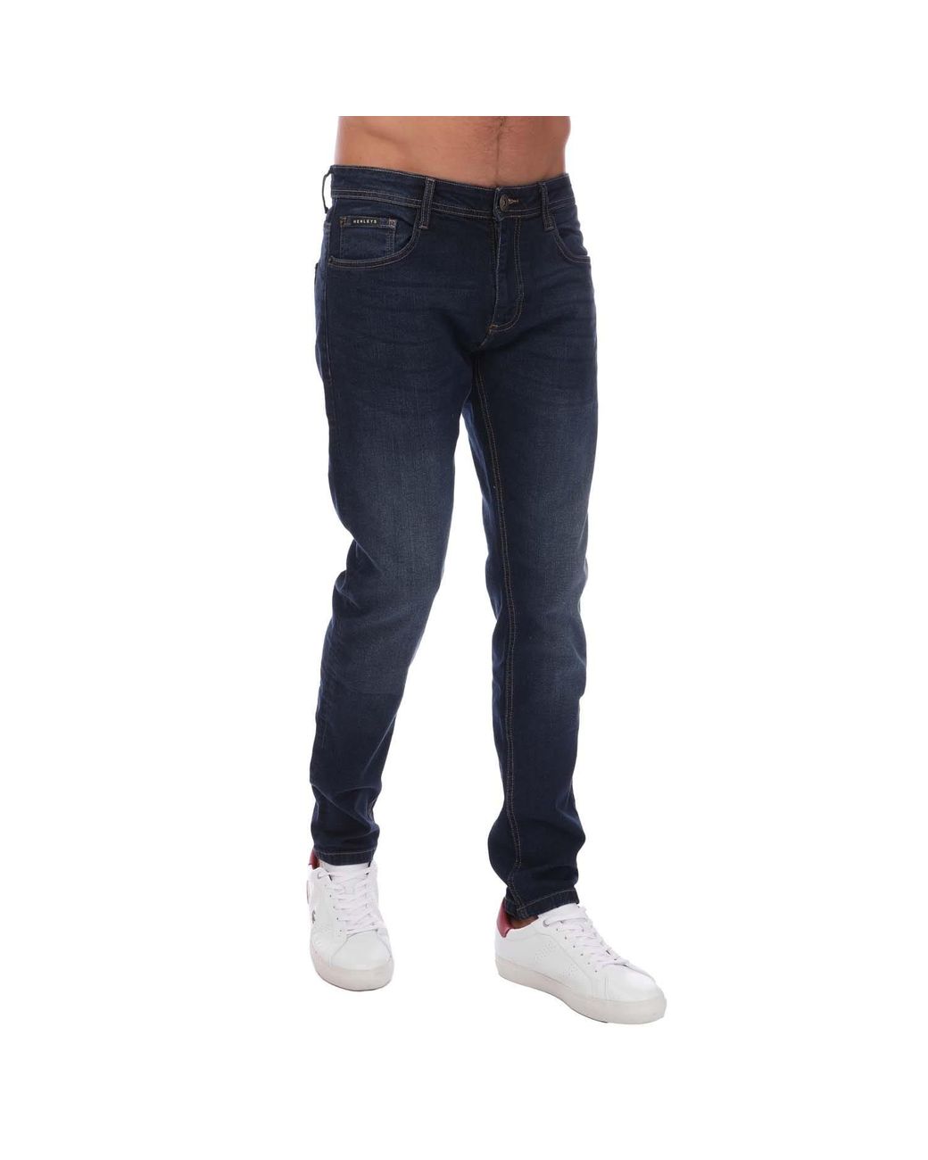 Henleys Blue Mayhen Slim Jeans for men
