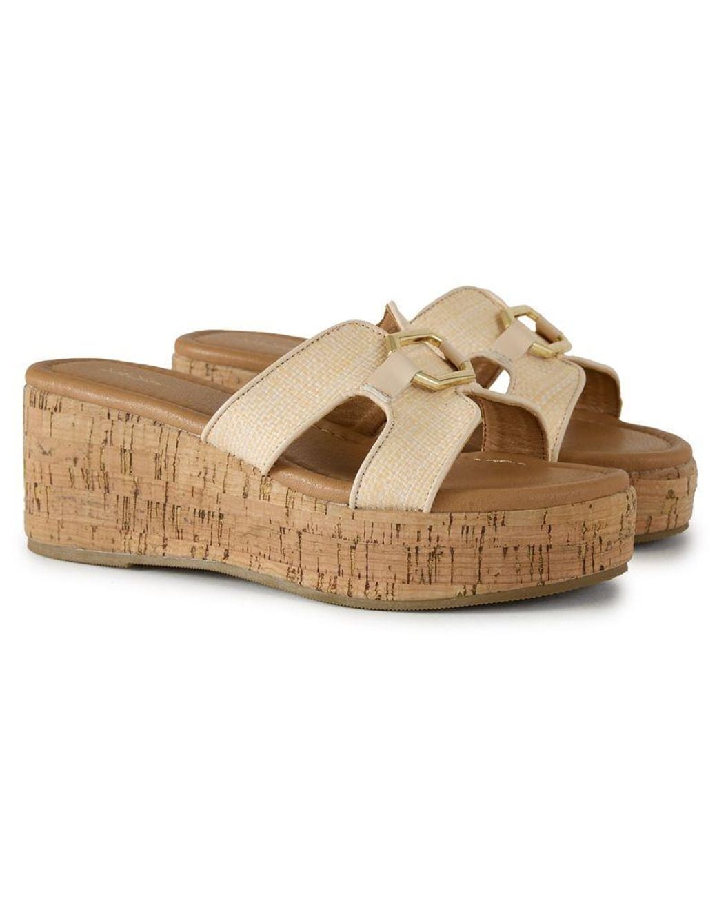 V.Gan Brown October Wedge Platform Sandals