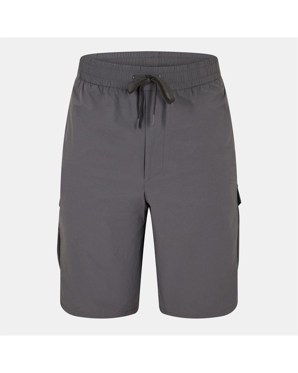 Boss Gray Urbanex Cargo Bermuda Shorts With Elasticated Waistband for men