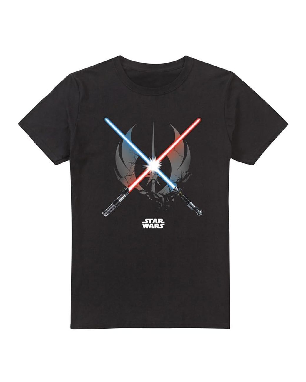 Star Wars Black Crossed Blades T-Shirt Cotton for men