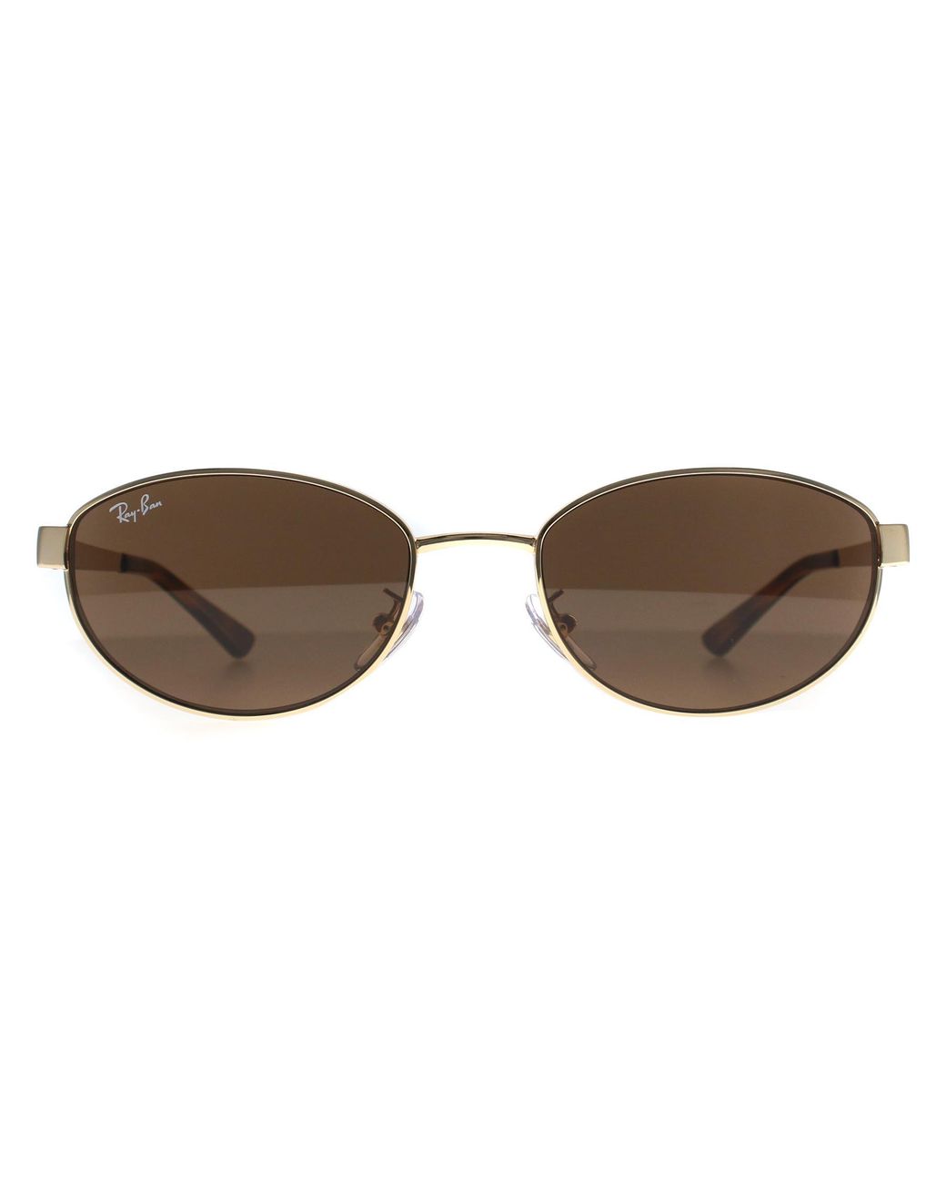 Ray-Ban Brown Oval Polished Arista Dark Rb3774D Metal