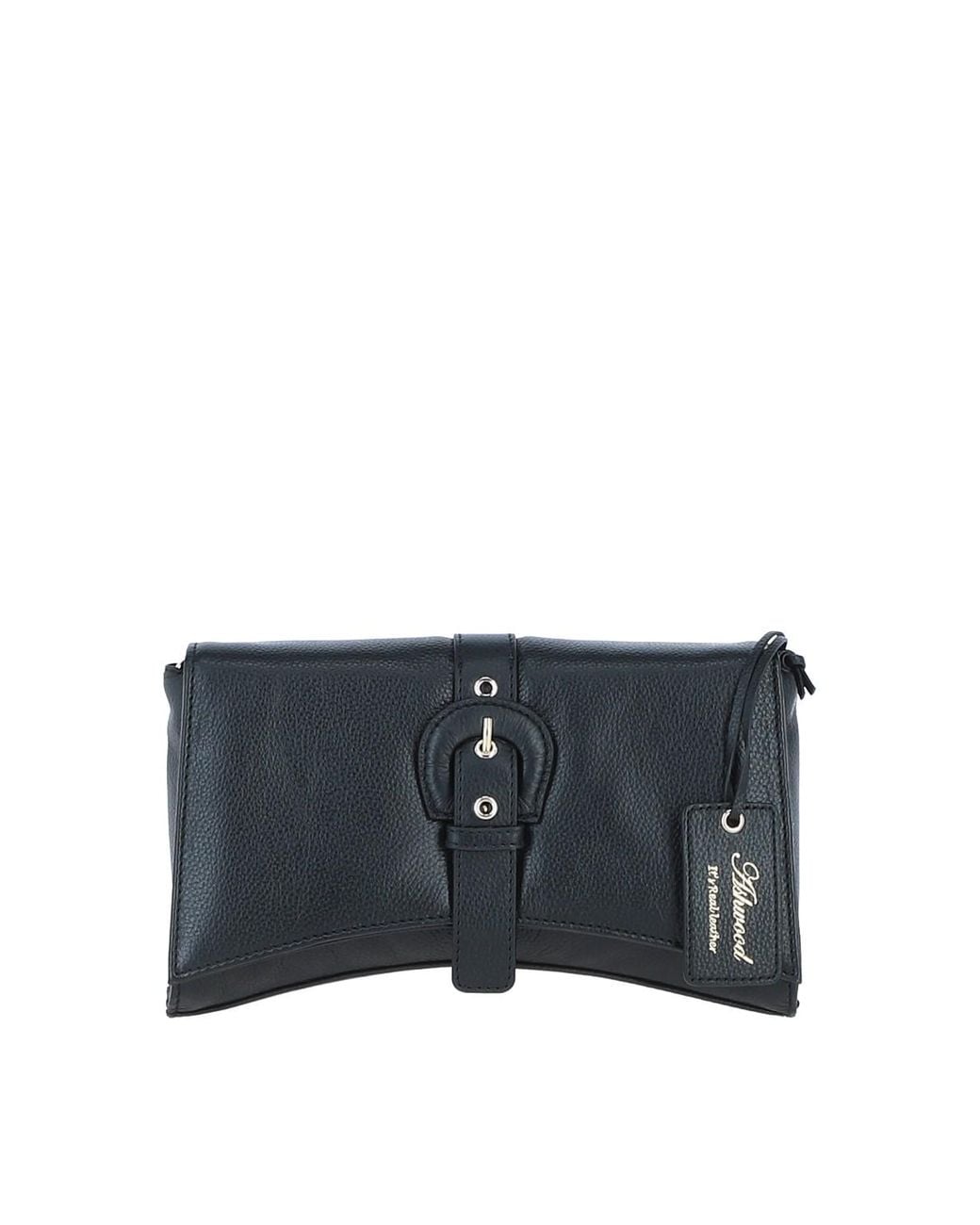Ashwood Leather Black 'Bellora' Real Crossbody Bag