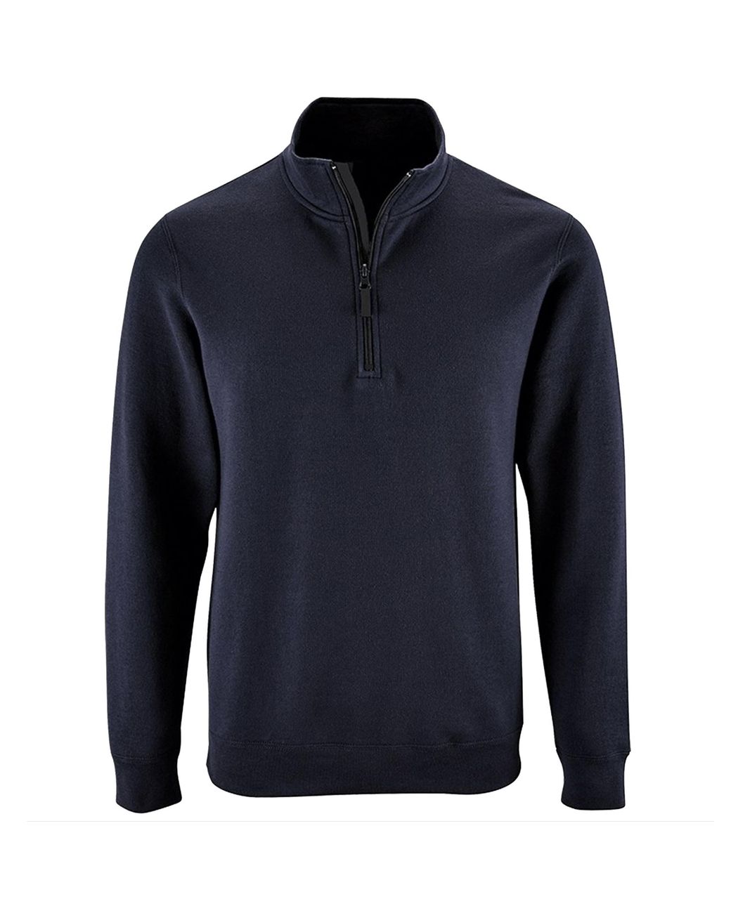 Sol's Blue Stan Contrast Zip Neck Sweatshirt (French) for men