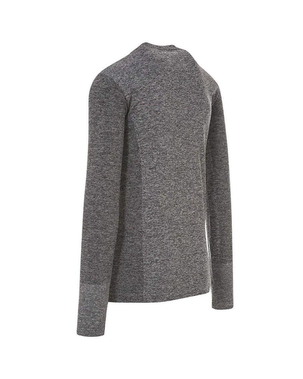 Trespass Gray Timo Long Sleeve Active Top for men