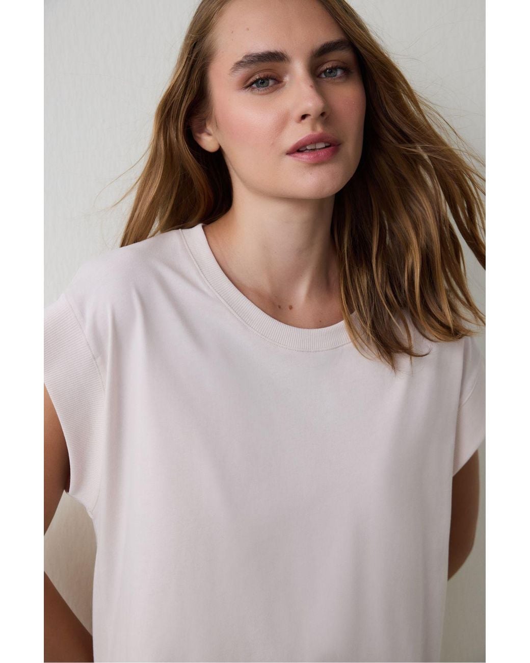 Penti White Weekend Time Crew Neck Short Sleeve Pajama Top