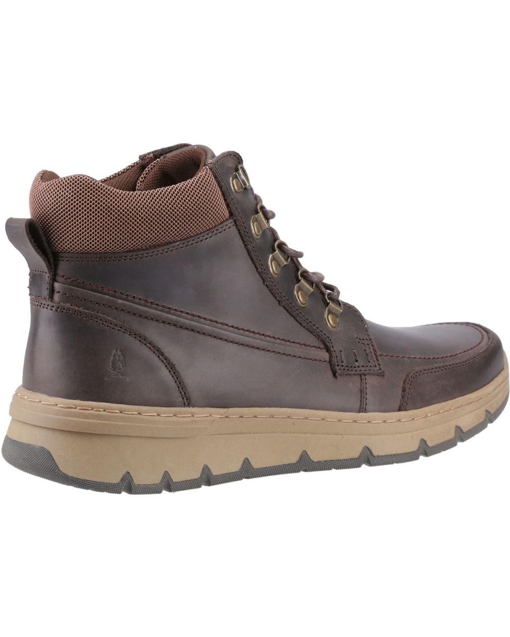 Hush Puppies Brown Nixon Leather Ankle Boots for men