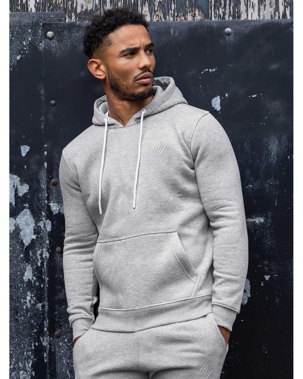 Enzo Blue Pullover Hoodie for men