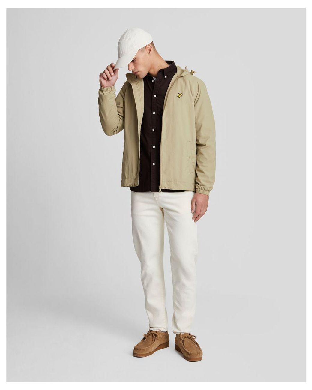 Lyle & Scott Natural Zip Through Hooded Jacket for men