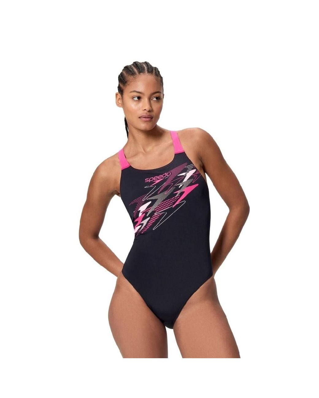 Speedo Blue Ladies Medley Logo One Piece Swimsuit