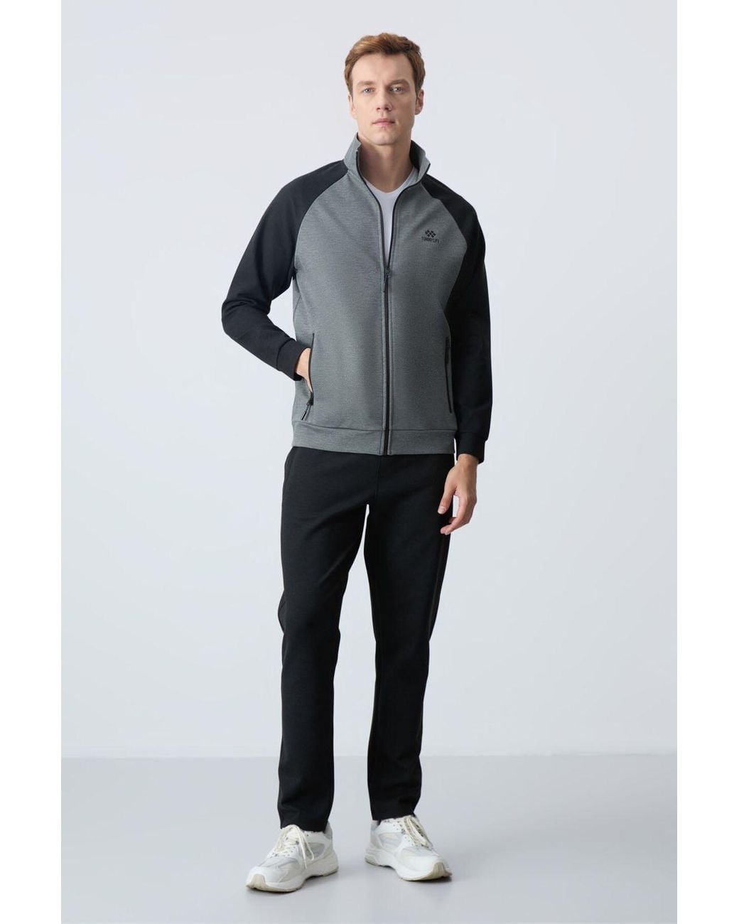 TOMMY LIFE Blue Color-Blocked Knit Active Set for men