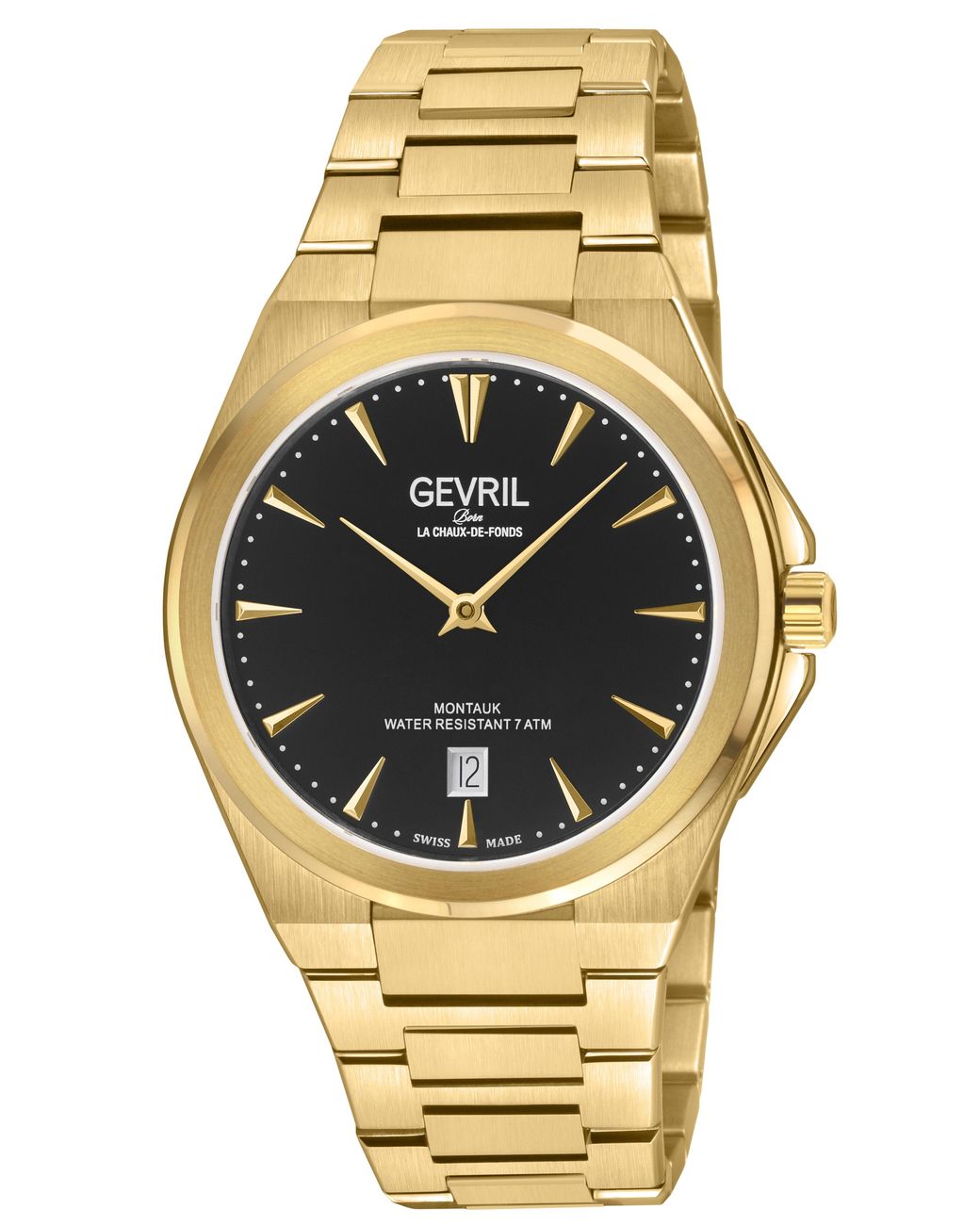 Gevril Metallic Montauk 'S316L Stainless Steel Ipyg Case, Dial, 316L Bracelet Watch for men