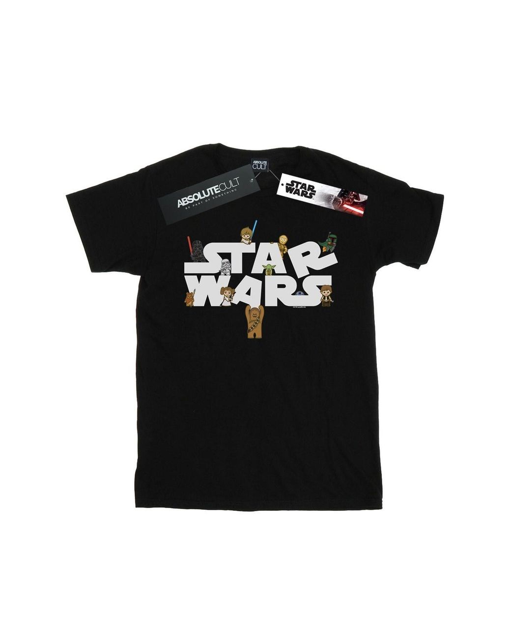 Star Wars Black Kiddie Logo T-Shirt Cotton for men