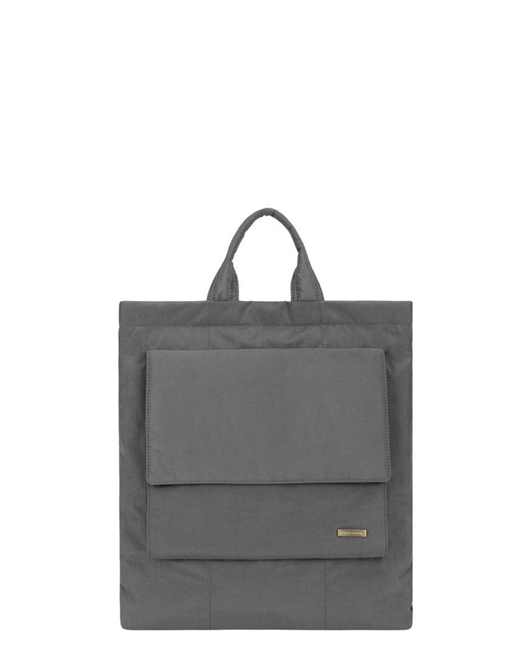Smith & Canova Gray Portrait Nylon Tote