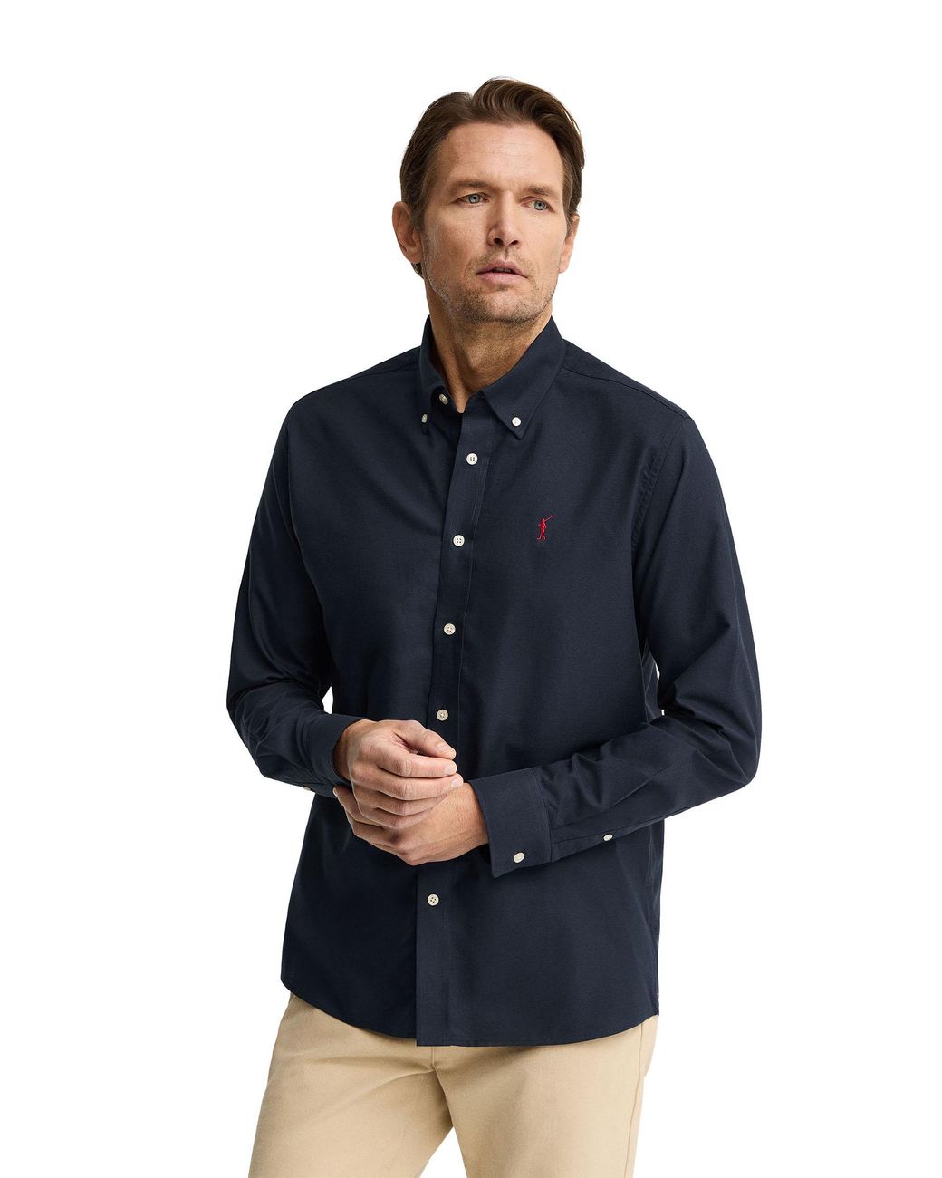 POLO CLUB Blue Long Sleeve Regular Fit Shirt Shirt-L-S21 for men