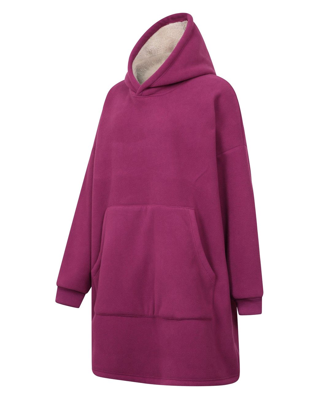 Mountain Warehouse Purple 'Snug' Borg Lined Hooded Blanket With Kangaroo Pocket Warm Loungewear