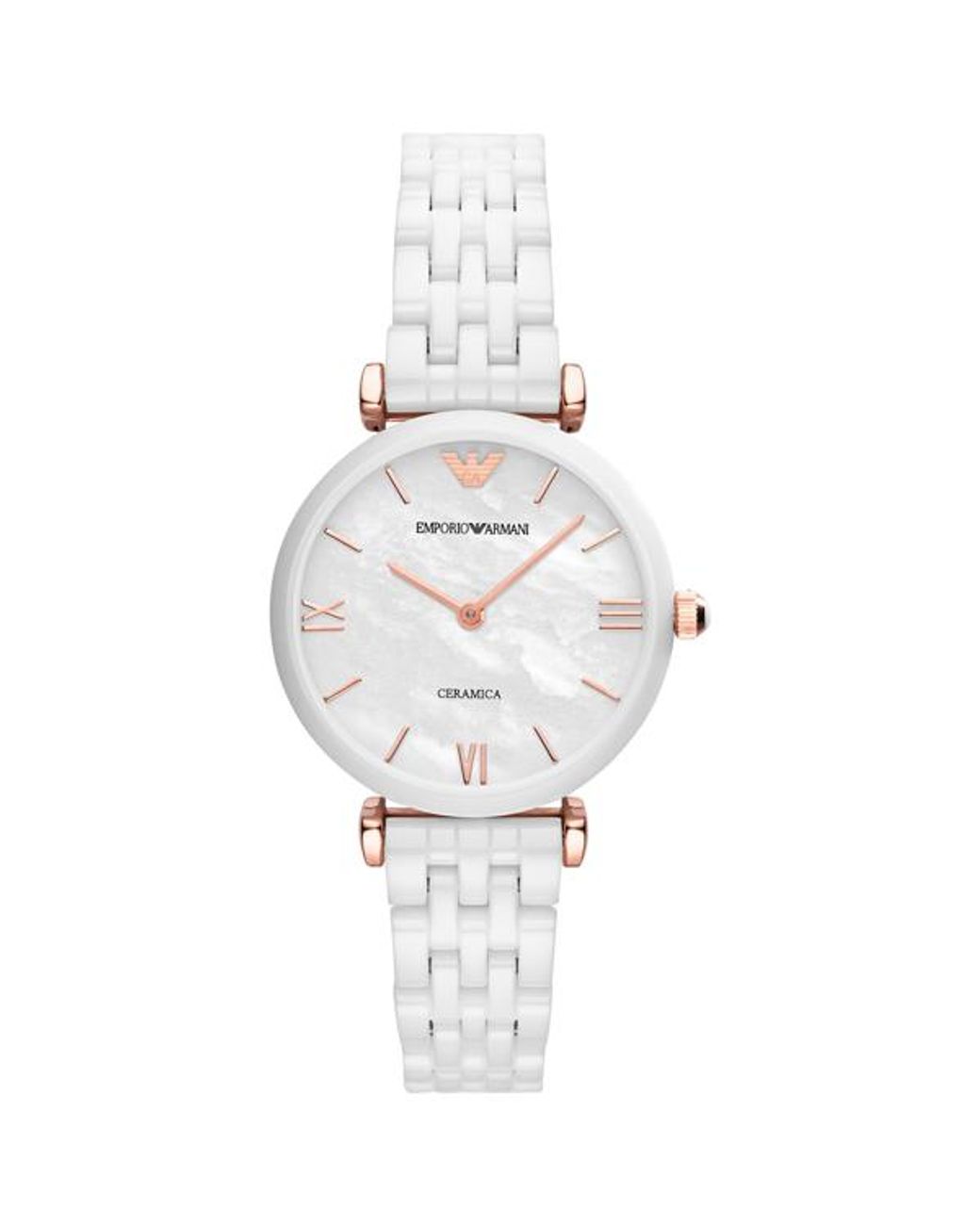 Armani Metallic Ladies Ar1486 Ceramic Watch