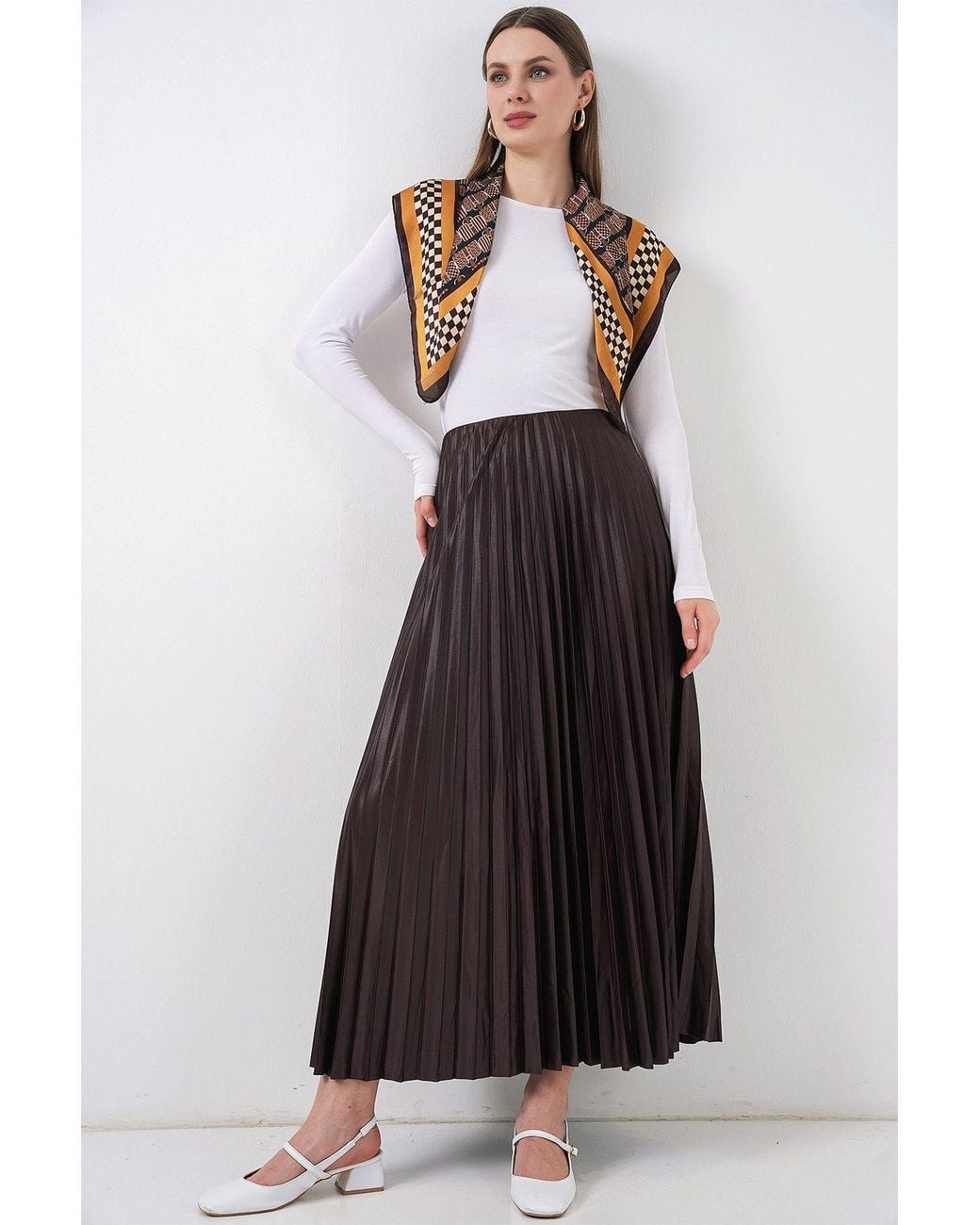 Bigdart Black High Waist Maxi Skirt With Ruffle Detail