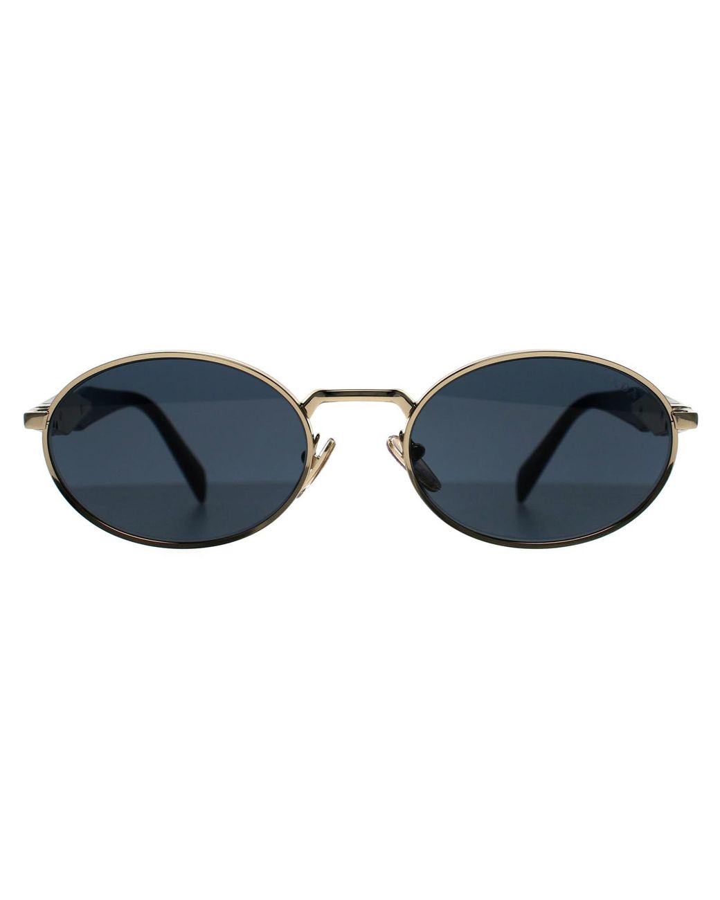 Prada Blue Oval Pale Dark Pr65Zs Metal