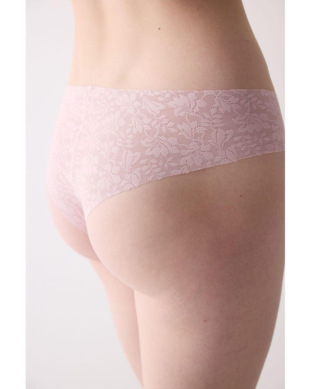 Penti Pink Low-Waist Floral Lace Hipster Brief