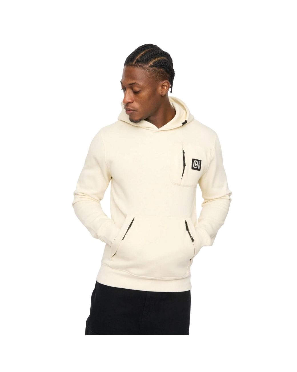 Crosshatch Natural Portville Hoodie (Neutral) for men