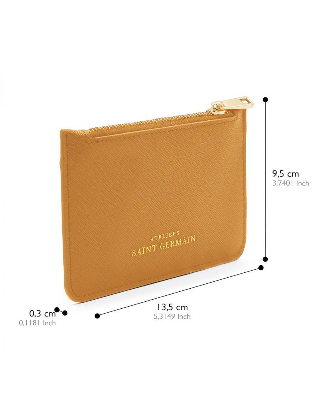 Ateliers Saint Germain Brown Zipped Wallet