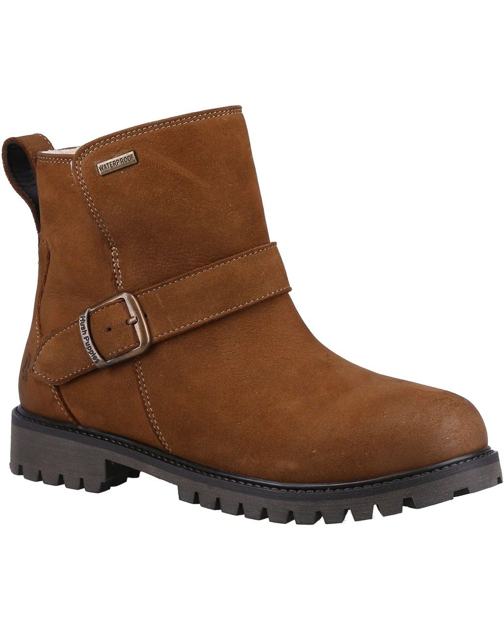 Hush Puppies Brown Wakely Leather Boots
