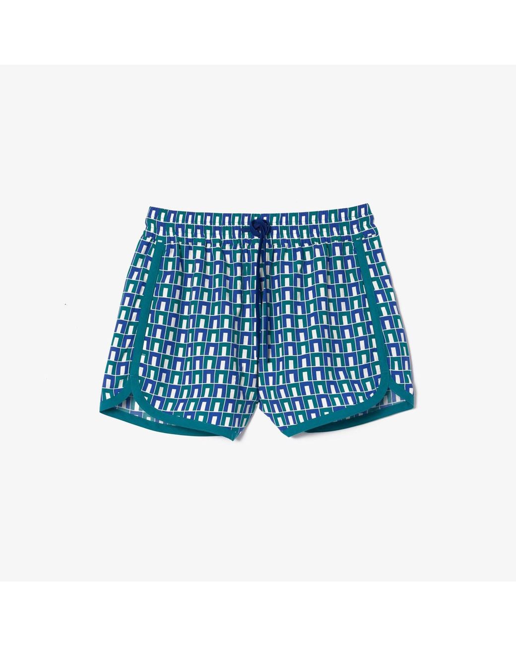 Lacoste Blue Graphic Motif Draped Shorts