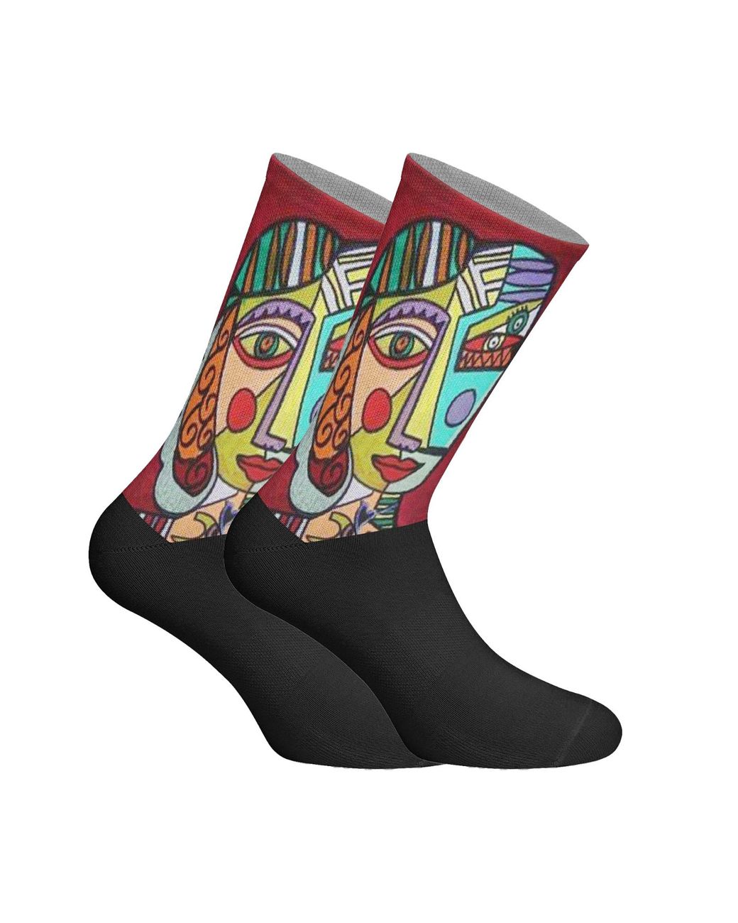 Jenes Socks Blue Elastic Printed Long