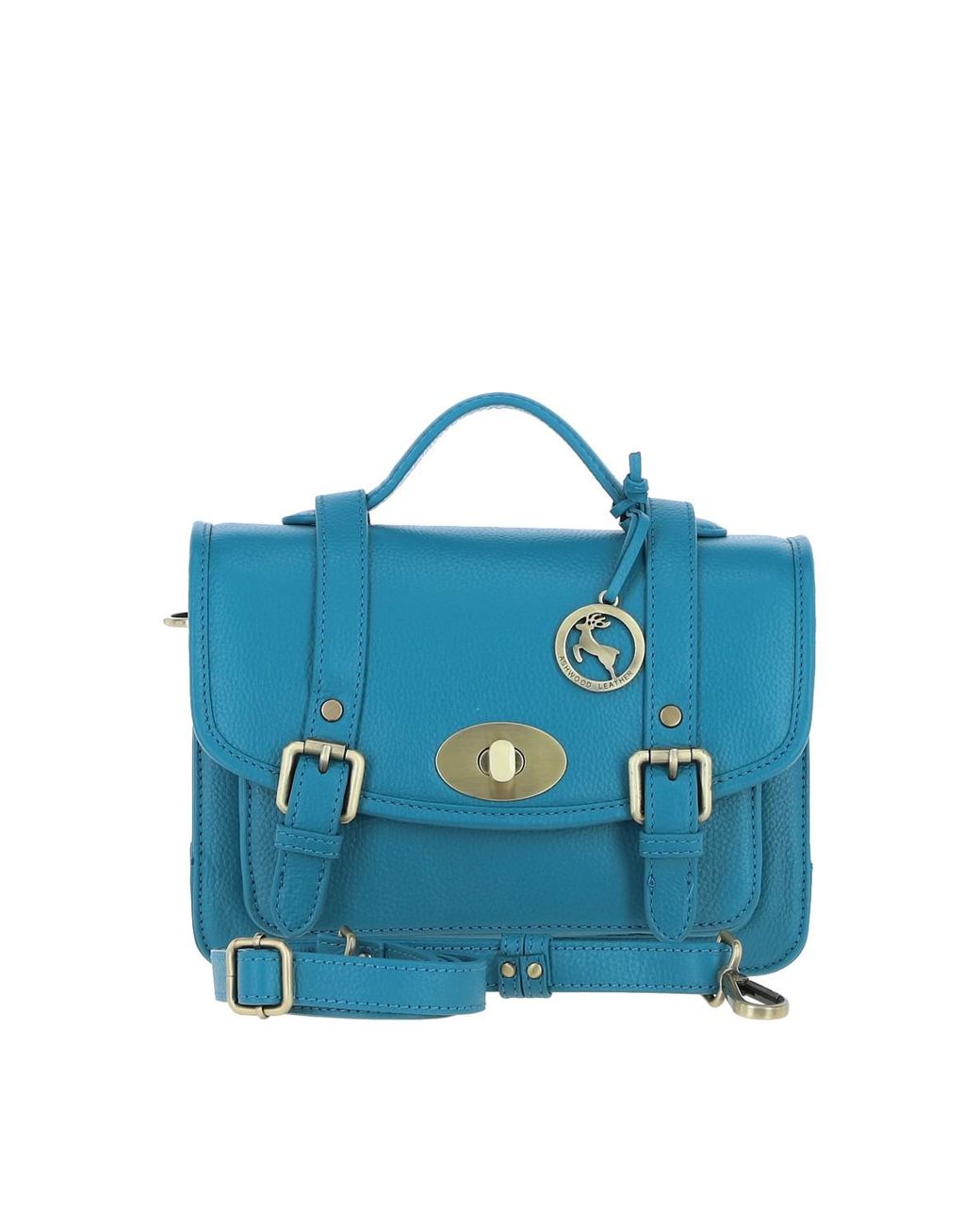 Ashwood Leather Blue Stylish Real Large Satchel Bag