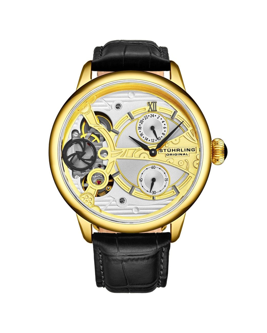 Stuhrling Metallic Vertex Mechanical + Quartz 45Mm for men