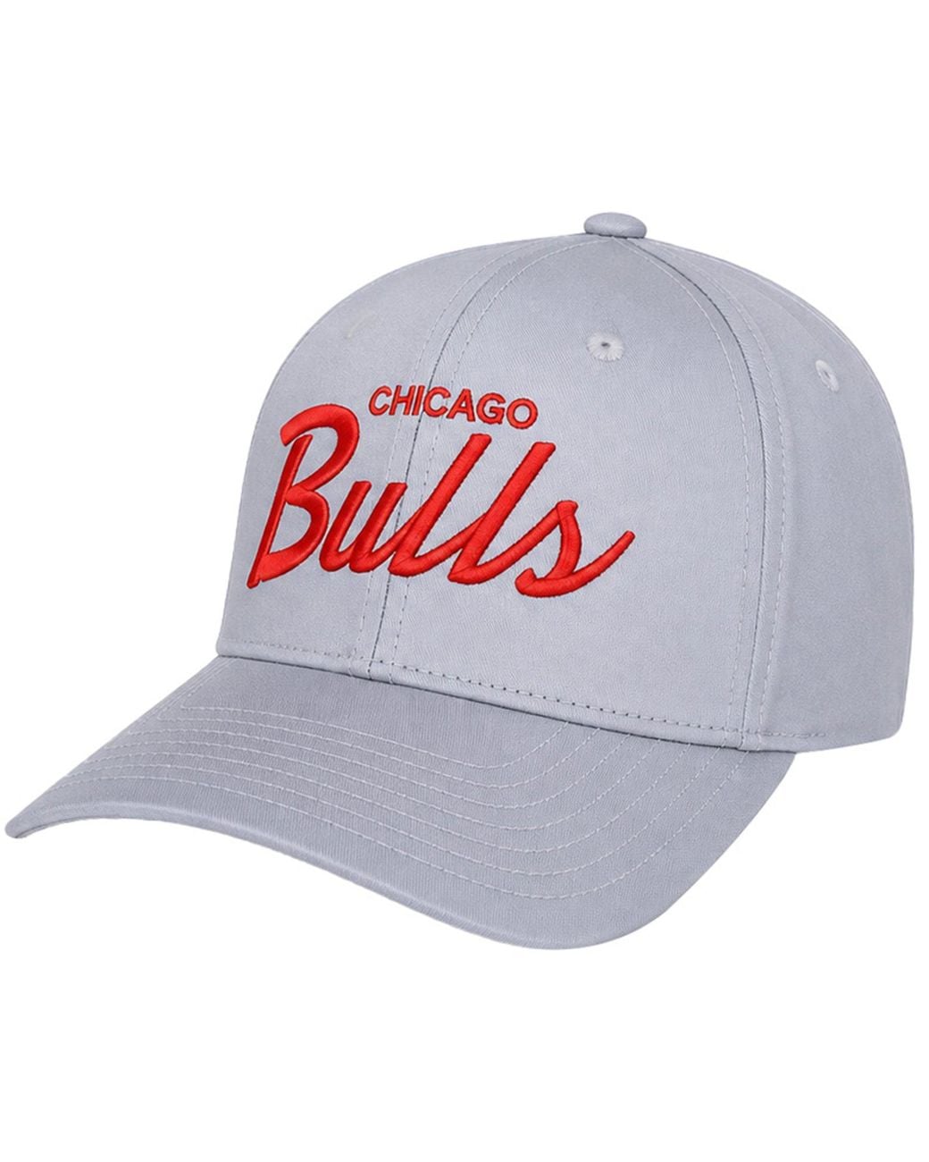 Mitchell & Ness Gray Nba Chicago Bulls Reflective 110 Script Cap