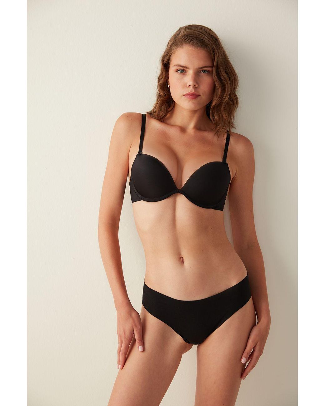 Penti Black Padded Underwire Bra With Removable Straps