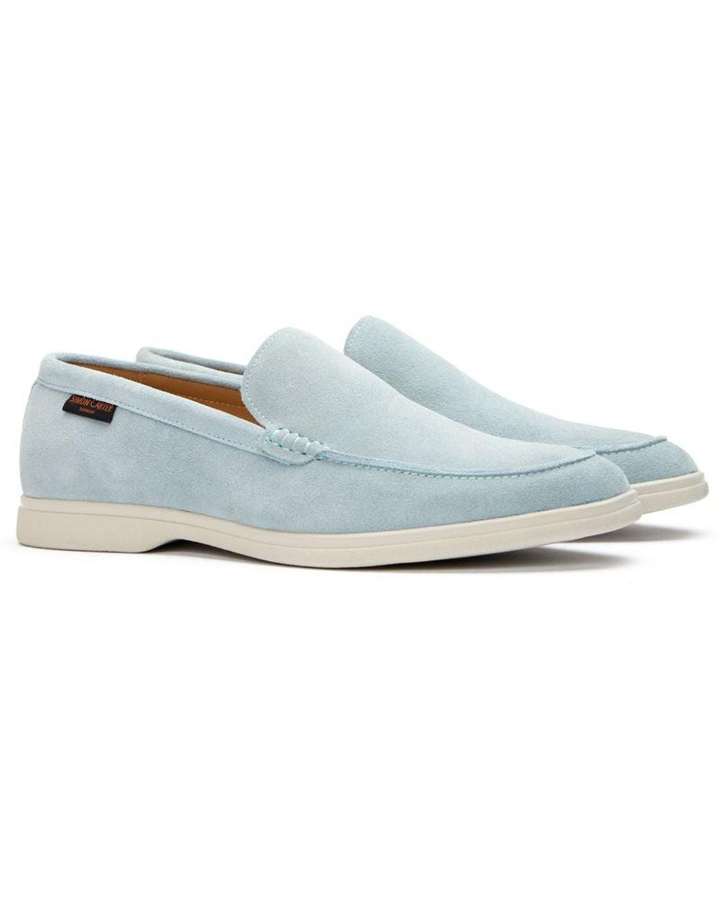 Simon Carter Blue Tanius Loafer Shoes for men