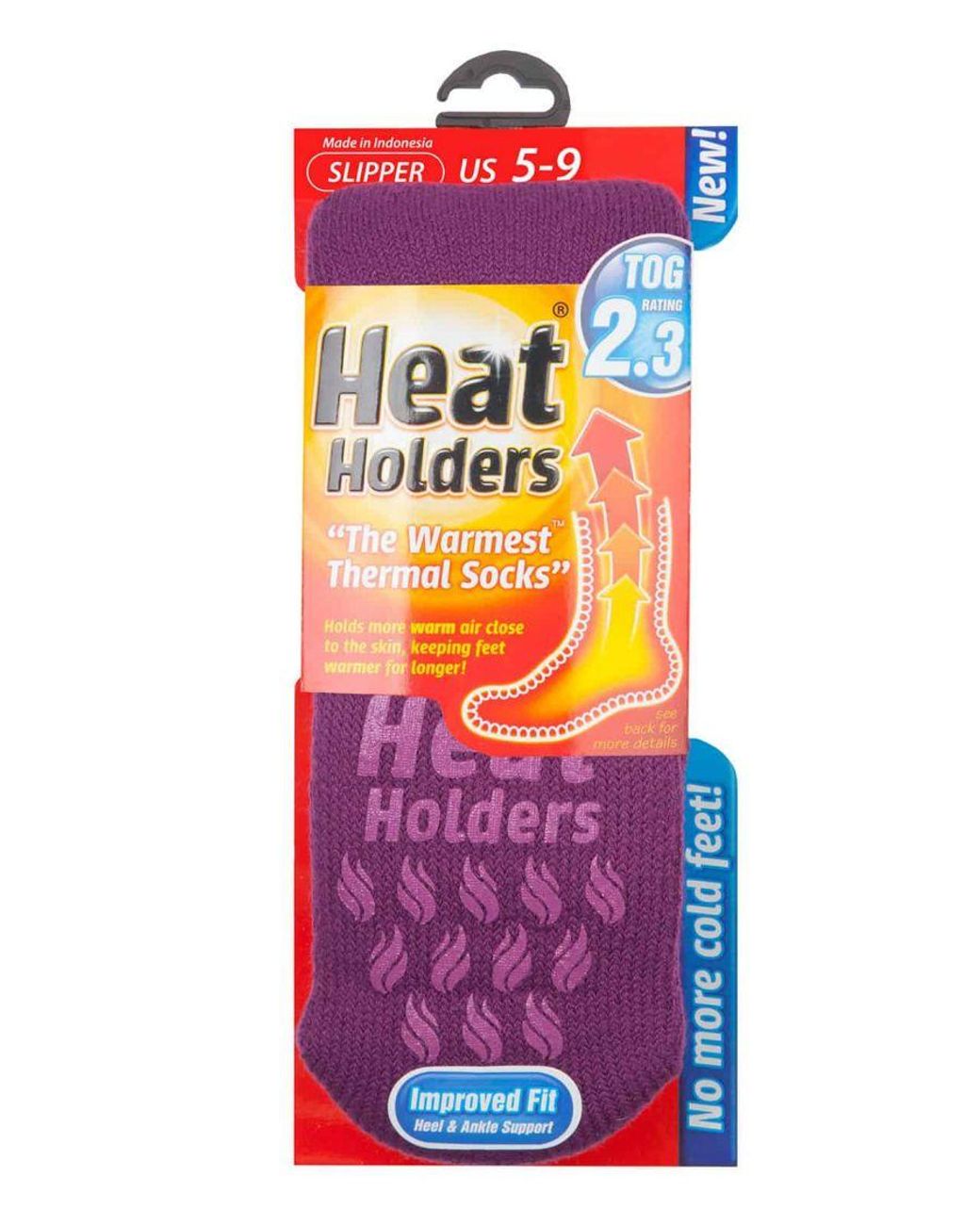 Heat Holders Purple Ladies Thermal Slipper Socks