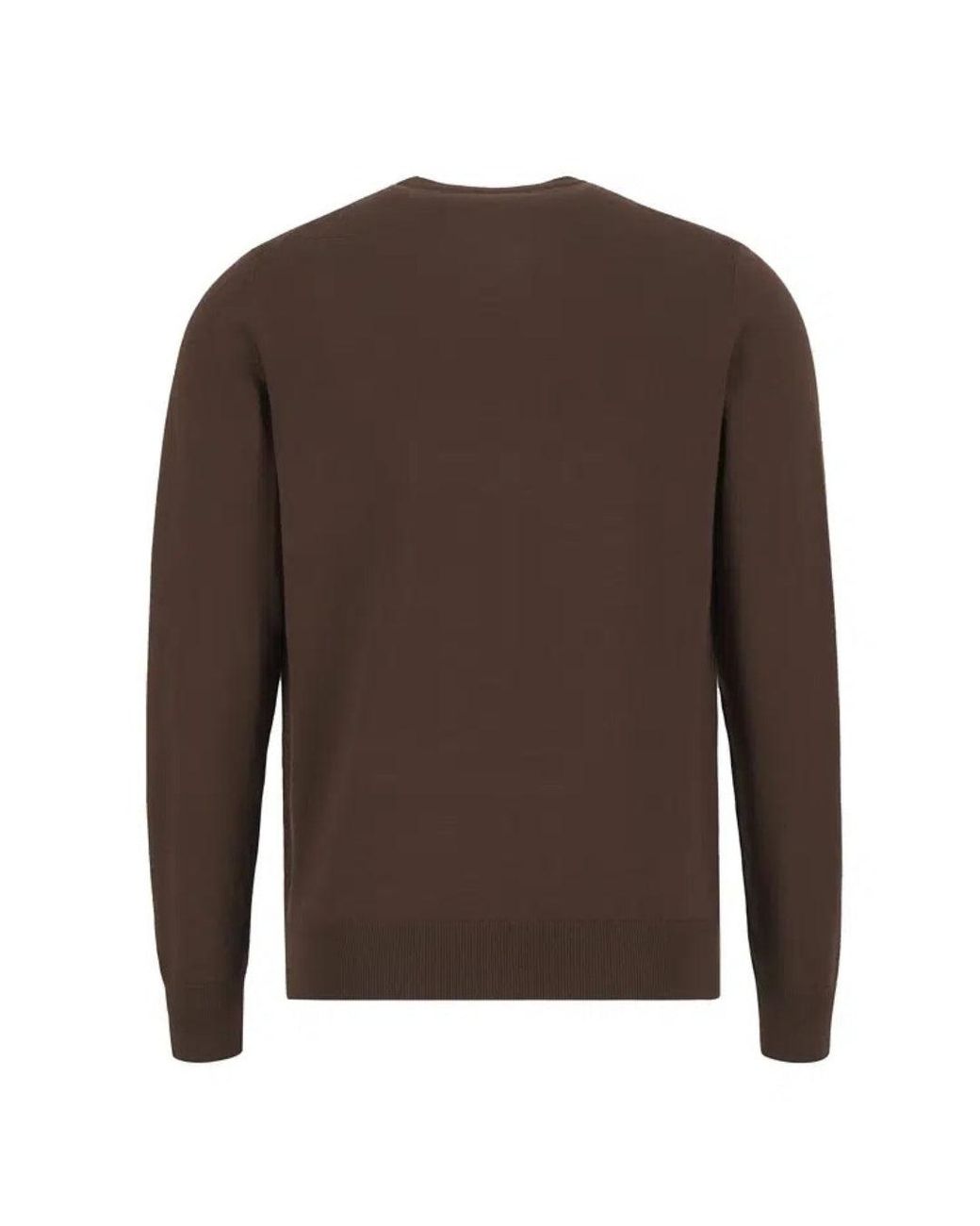 Fred Perry Brown Burnt Tobacco Classic Crewneck Jumper for men