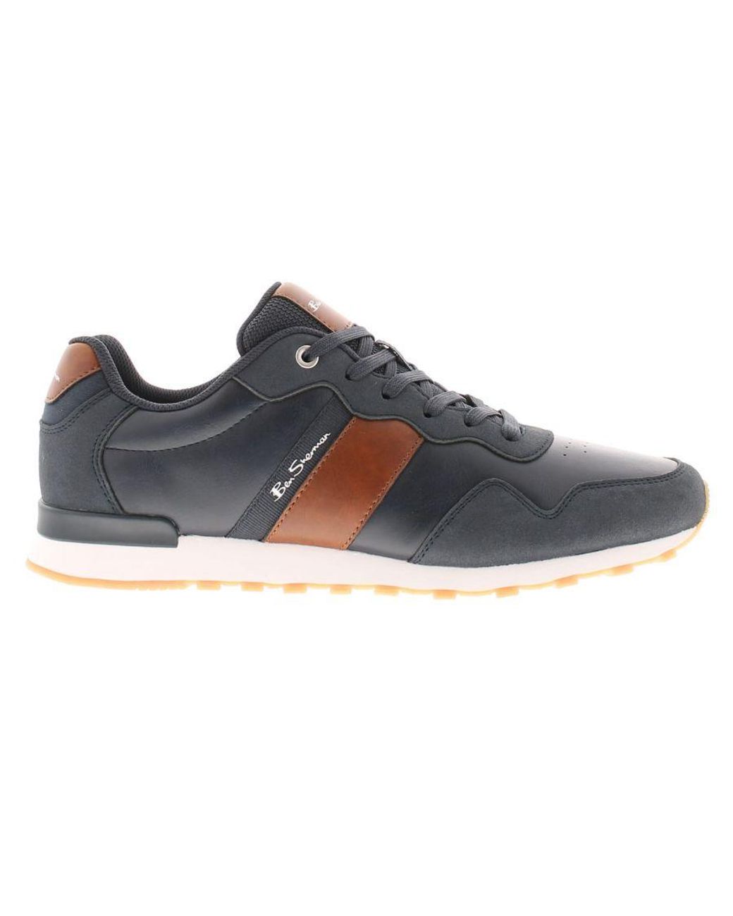 Ben Sherman Black Trainers Running Owen Retro for men