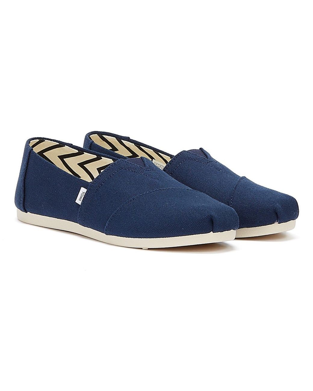 TOMS Blue Alpargata Cotton Canvas Espadrilles Rubber