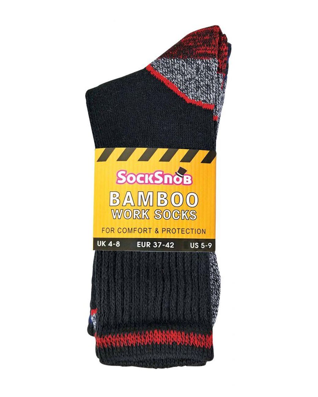 Sock Snob Blue Breathable Heavy Duty Bamboo Work Socks For Steel Toe Boots for men