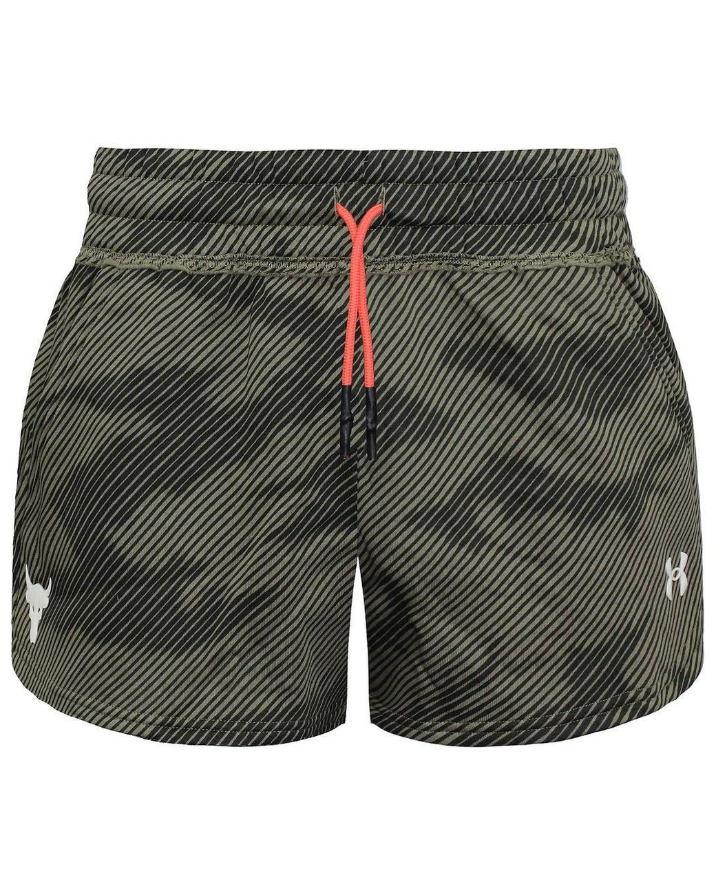 Under Armour Green Project Rock Fleece Printed Shorts