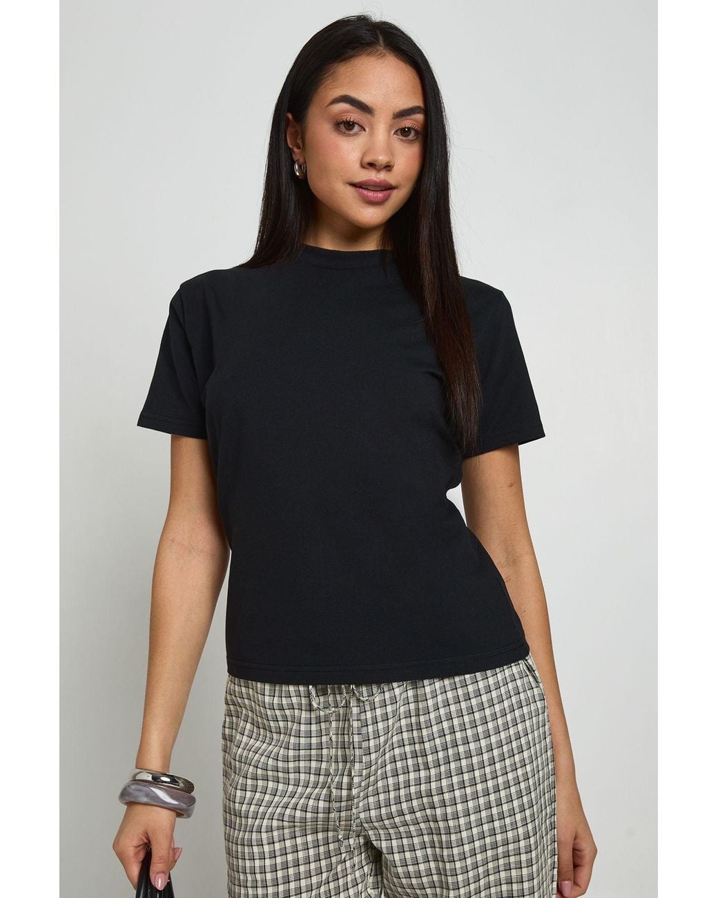 Boohoo Black Cinched Waist Boxy T-Shirt