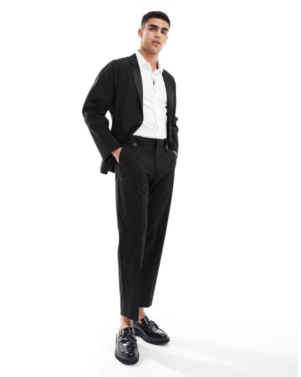 ASOS Black Oversized Blazer With Cinch Detail for men
