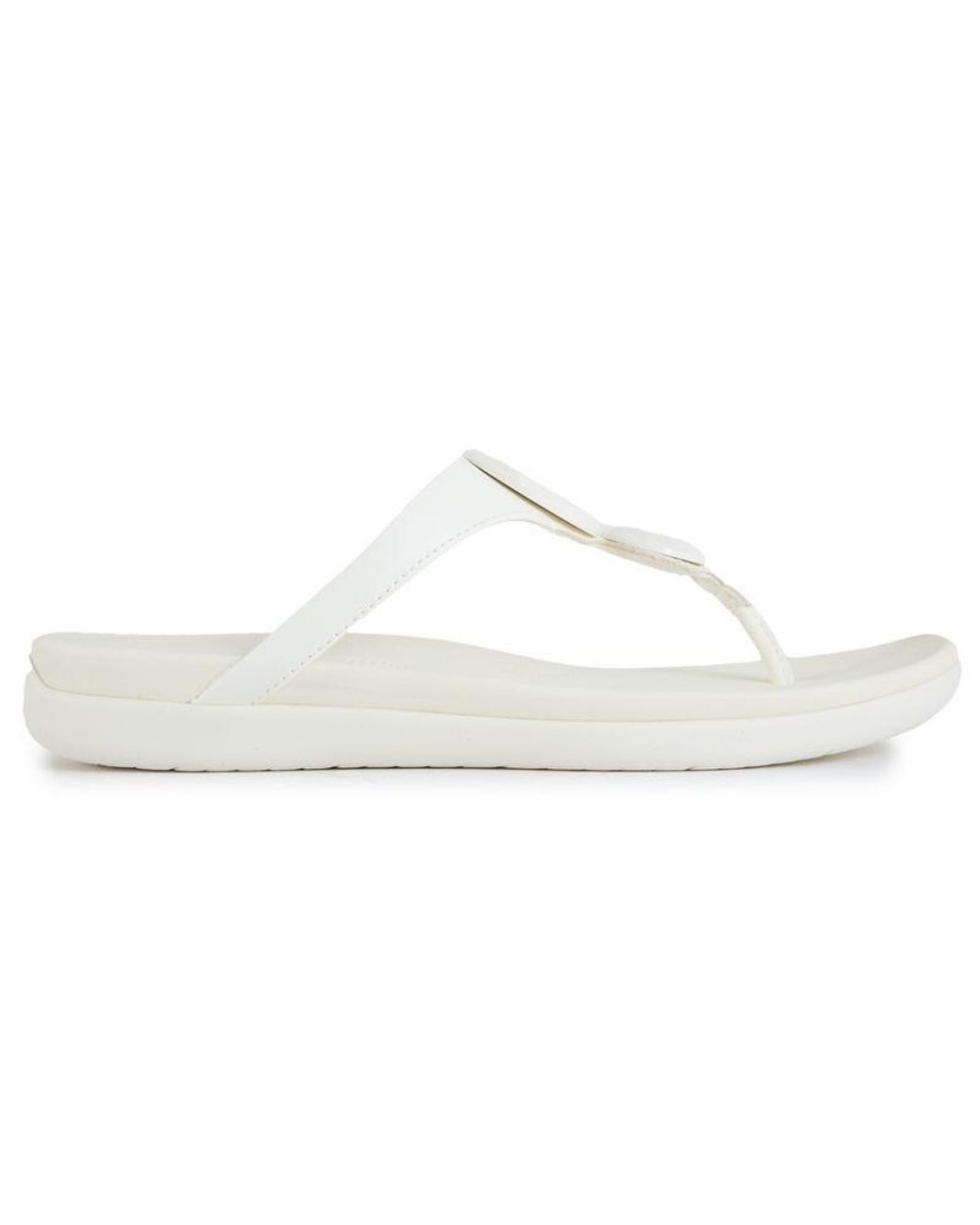 Fitflop White Solay Glossy Disc Sandals