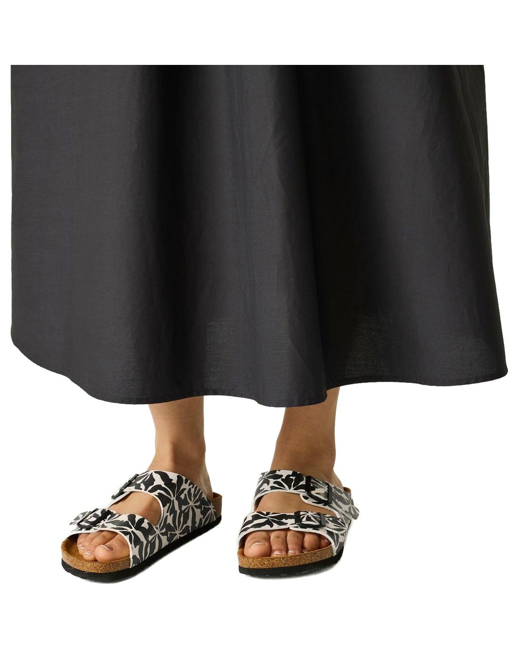 Regatta Black Lady Mia Cork Wedge Summer Flip Flop Sandals