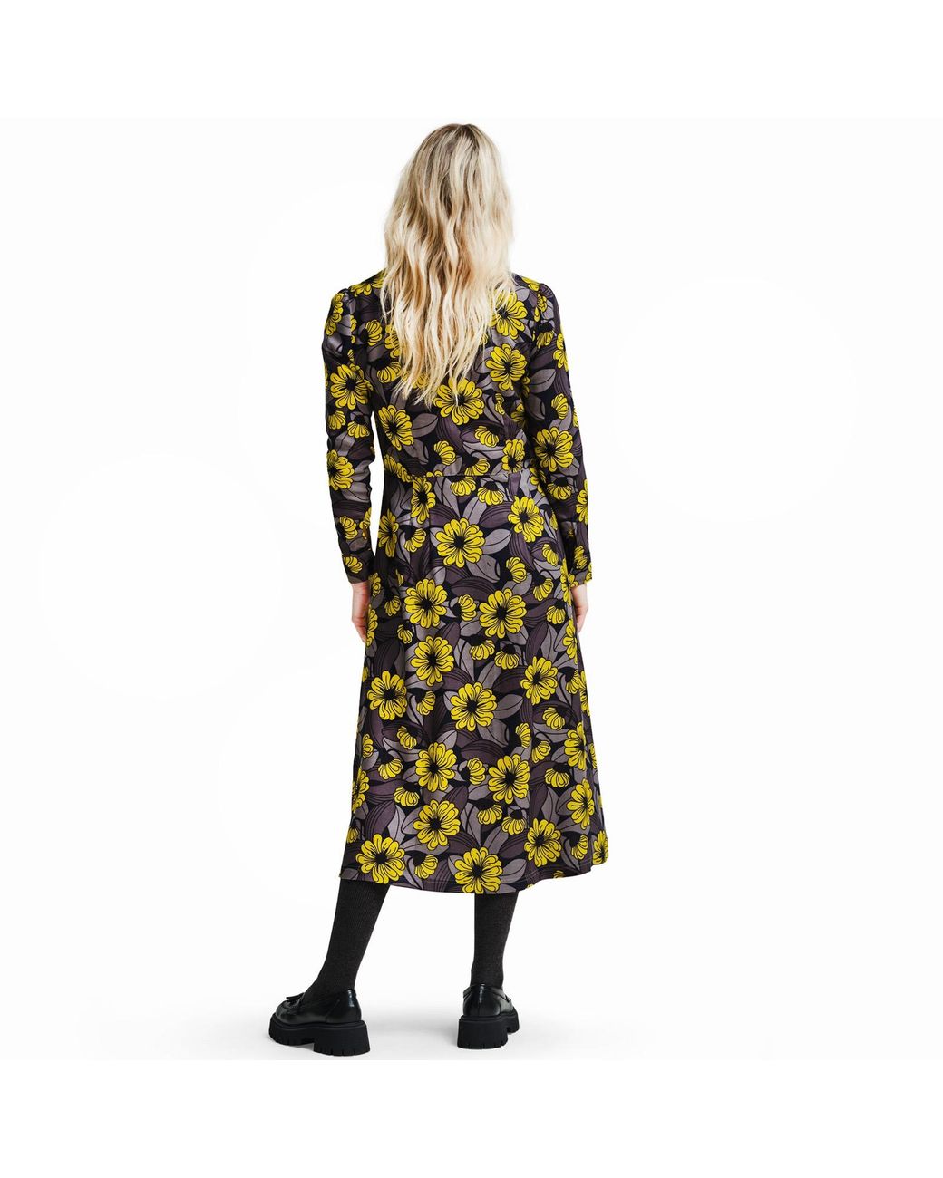 Regatta Green Orla Kiely Long Sleeve Bold Pattern Printed Maxi Shirt Dress