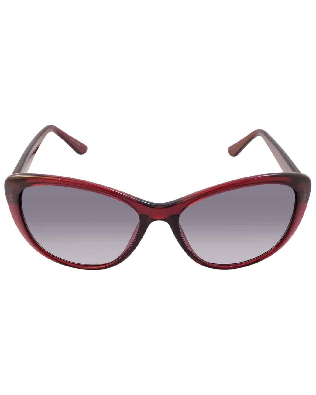 Calvin Klein Brown Milky Burgundy Framed Gradient Lensed Sunglasses