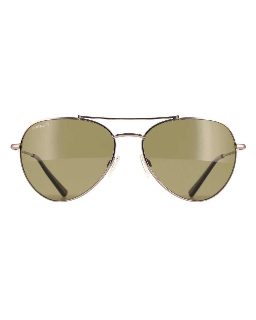 Serengeti Brown Aviator Shiny Gunmetal Mineral Polarized 555Nm Pete for men