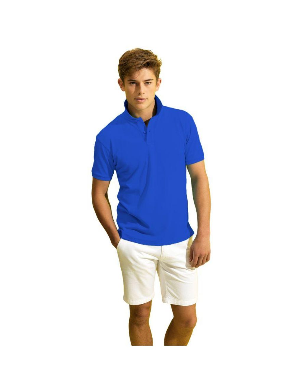 Asquith & Fox Blue Super Smooth Knit Polo Shirt (Bright Royal) for men