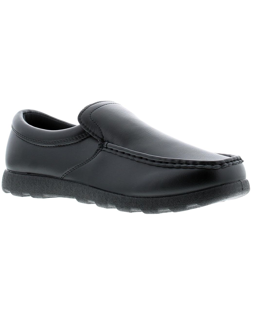 Rockstorm Black Smart Shoes Valley Slip On Pu for men